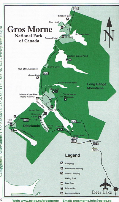 01_GrosMornePark001 Gros Morne National Park,是我们此次Newfoundland之旅的重点. 高山,海湾,海岸线,自然景观多姿多彩. 远足,野营,观赏野生动物,体验自然的天堂.1987年被UNESCO列为World Heritage Site.