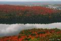 2005_NorthOntario013 Fire Tower Lookout, 这里的枫叶颜色很红,美的震感.